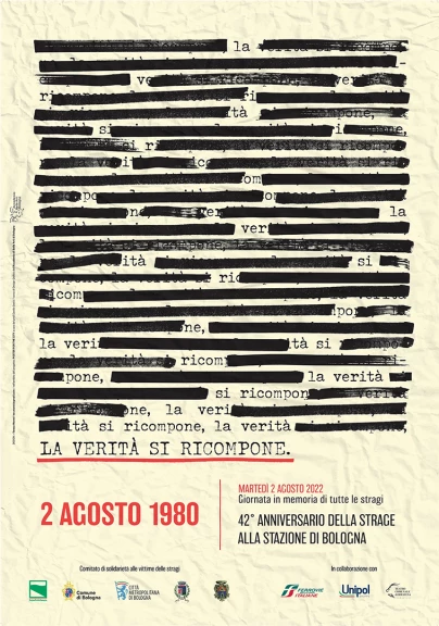 Poster for the City. Strage della stazione di Bologna, 2 Agosto 2022 per il Comune di Bologna