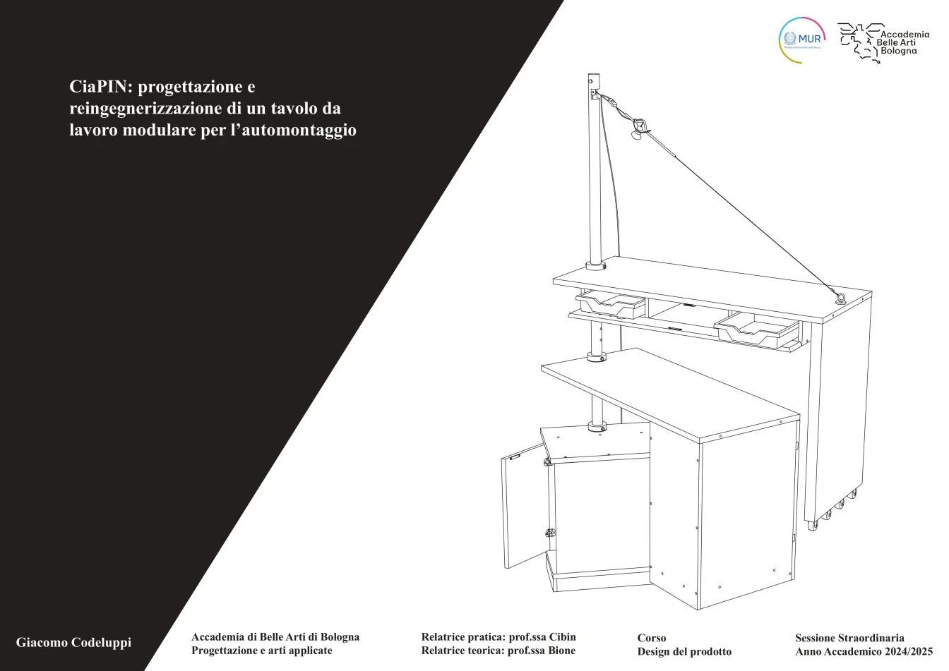 CiaPIN: progettazione e reingegnerizzazione di un tavolo da lavoro modulare per l’automontaggio